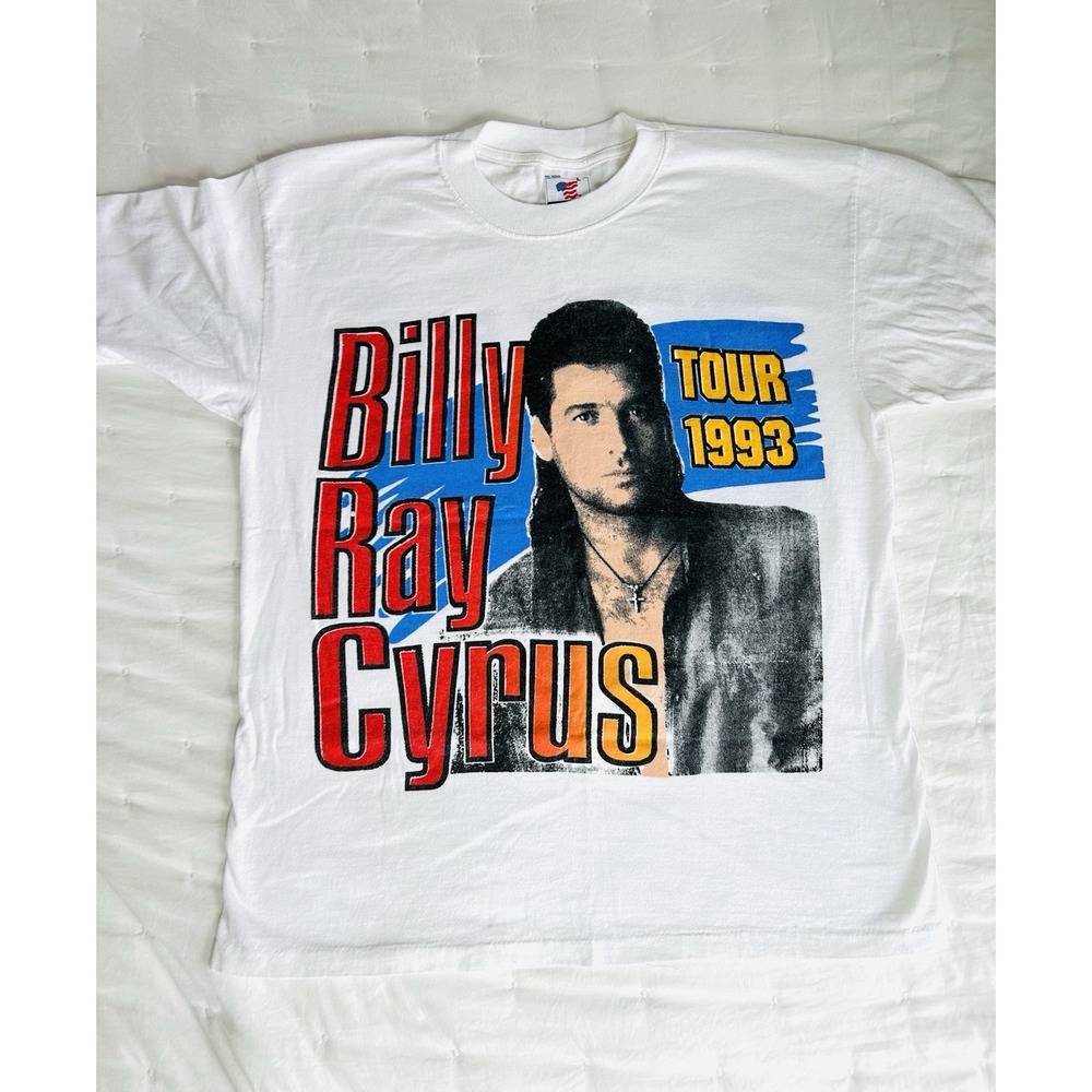 VINTAGE 1993 | Billy Ray Cyrus Tour Band T-Shirt sz L Adult Single Stitch - Picture 8 of 9